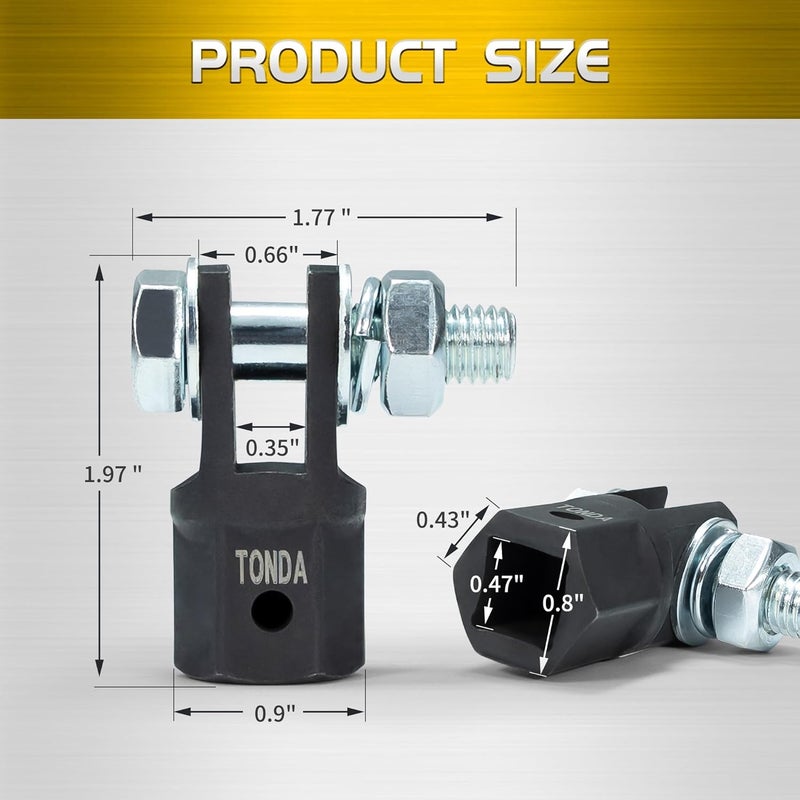 TONDA Scissor Jack Drill Adapter for 1/2 Inch Impact Wrench or 13/16 Inch Lug Wrench, 2 Pack - Image 5